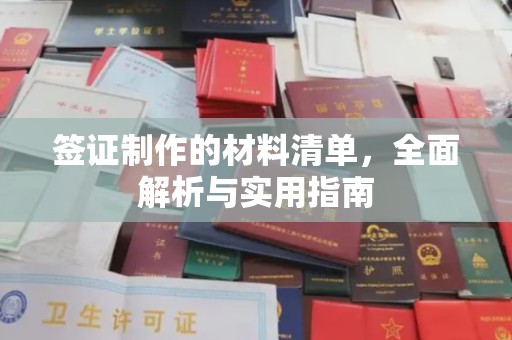 官田签证制作的材料清单，全面解析与实用指南