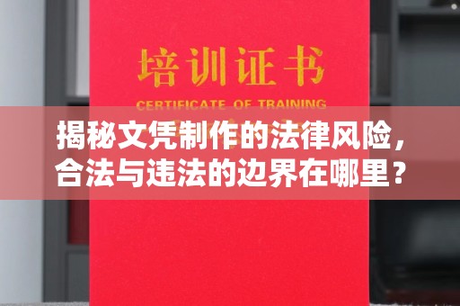 官田揭秘文凭制作的法律风险，合法与违法的边界在哪里？