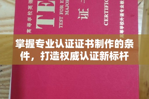 官田掌握专业认证证书制作的条件，打造权威认证新标杆