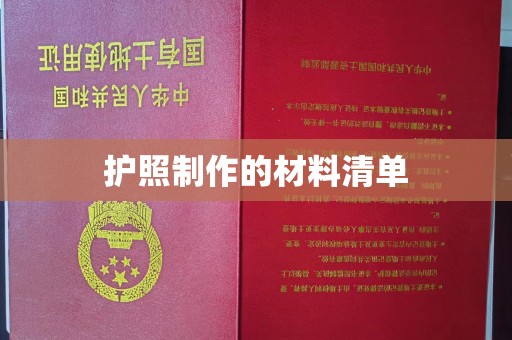 官田护照制作的材料清单
