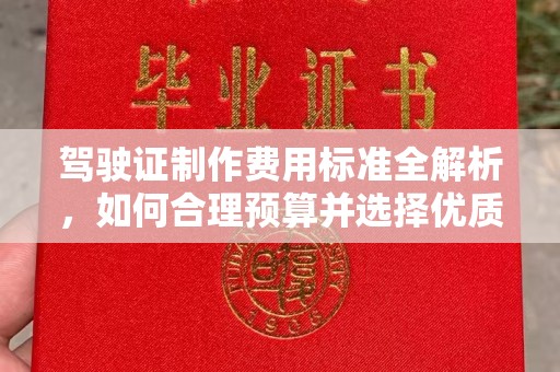 官田驾驶证制作费用标准全解析，如何合理预算并选择优质服务？